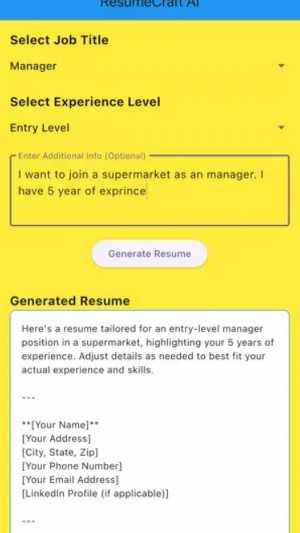 Resume Craft screenshot 1